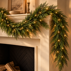 Decor Collective™ 2 pack (6-9)Ft Real Touch Christmas Garland with Lights