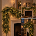 Decor Collective™ 2 pack (6-9)Ft Real Touch Christmas Garland with Lights