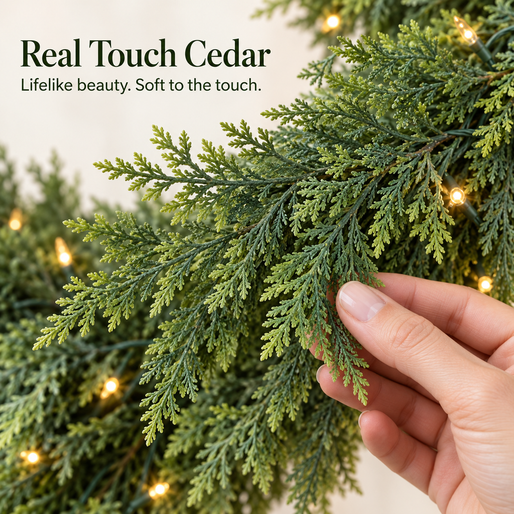 Decor Collective™ 2 pack (6-9)Ft Real Touch Christmas Garland with Lights