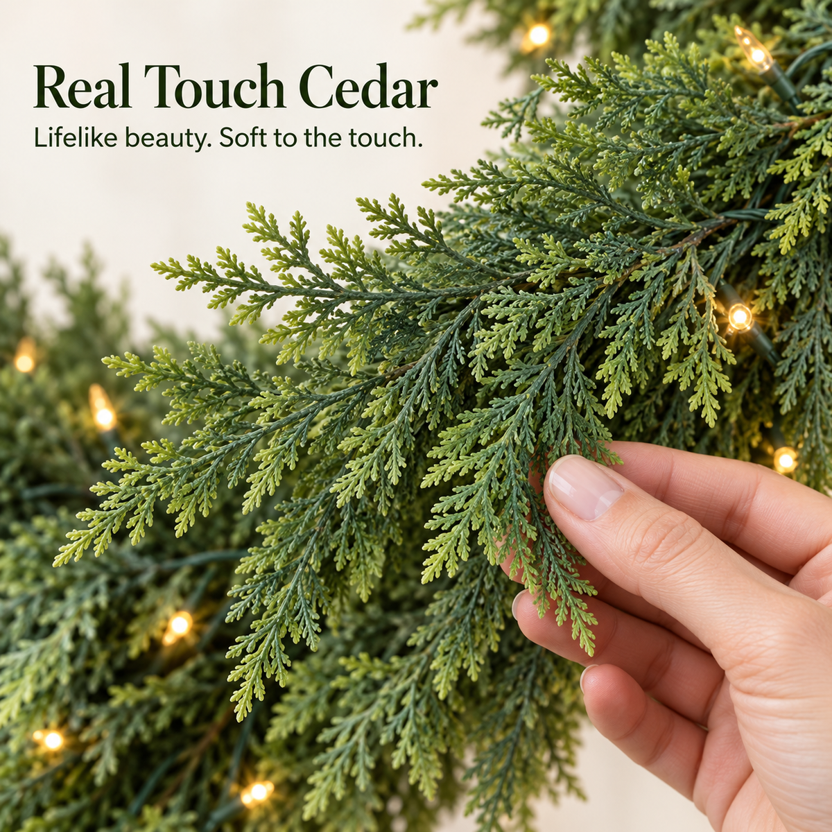 Decor Collective™ 2 pack (6-9)Ft Real Touch Christmas Garland with Lights